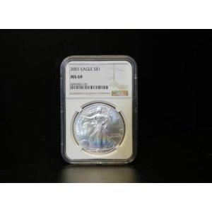 2001 Eagle S$1 NGC MS 69 Coin