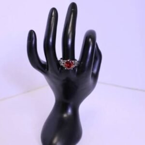 Sterling Silver Red Stone Ring