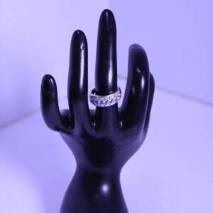 Sterling Silver White Topaz Shared Prong Band