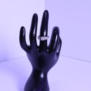 Sterling Silver Diamond Halo Ring