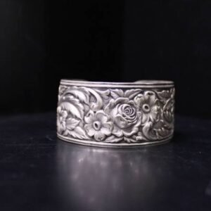 S. Kirk & Son Adjustable Floral Embossed Bracelet