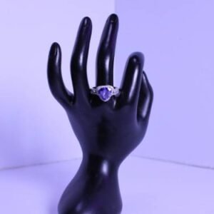 Sterling Silver Glass Stone Ring