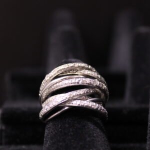 Diamond Crossover Womens Ring