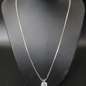 Sterling Silver Box Chain With Teardrop Pendant