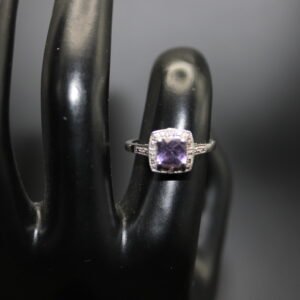 10kt White Gold Halo Ring