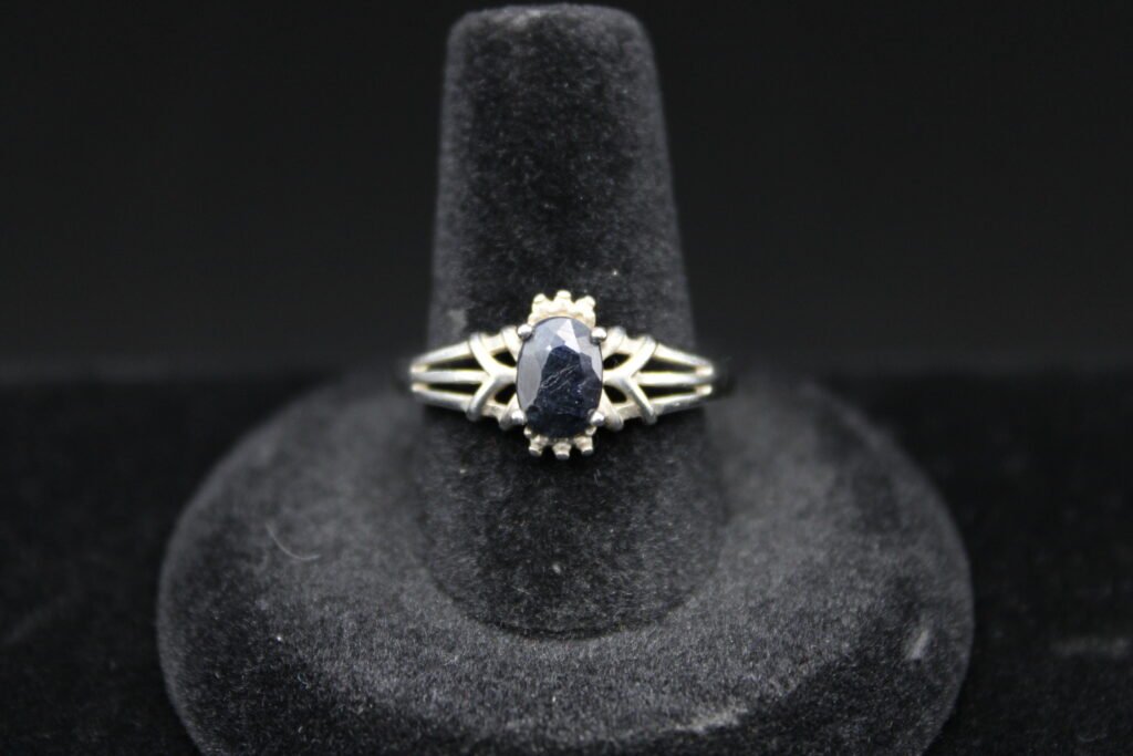 Sterling Silver Sapphire Solitaire Ring