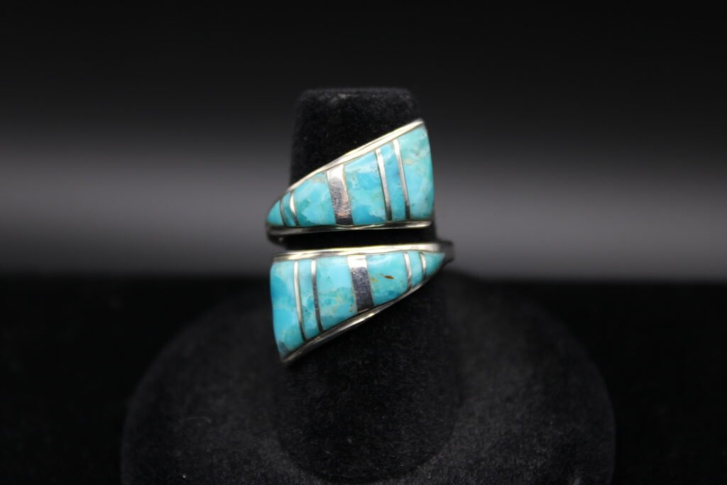 Sterling Silver Turquoise Bypass Ring