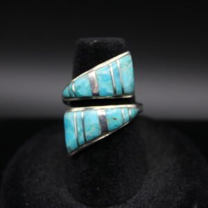 Sterling Silver Turquoise Bypass Ring