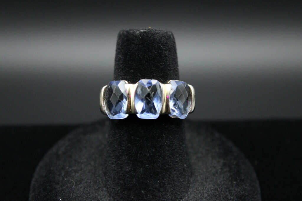 Sterling Silver Three-Stone Ring