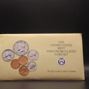 1990 United States Mint Uncirculated Coin Set with D and P Mint Marks