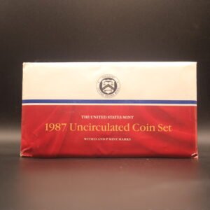1987 United States Mint Uncirculated Coin Set with D and P Mint Marks