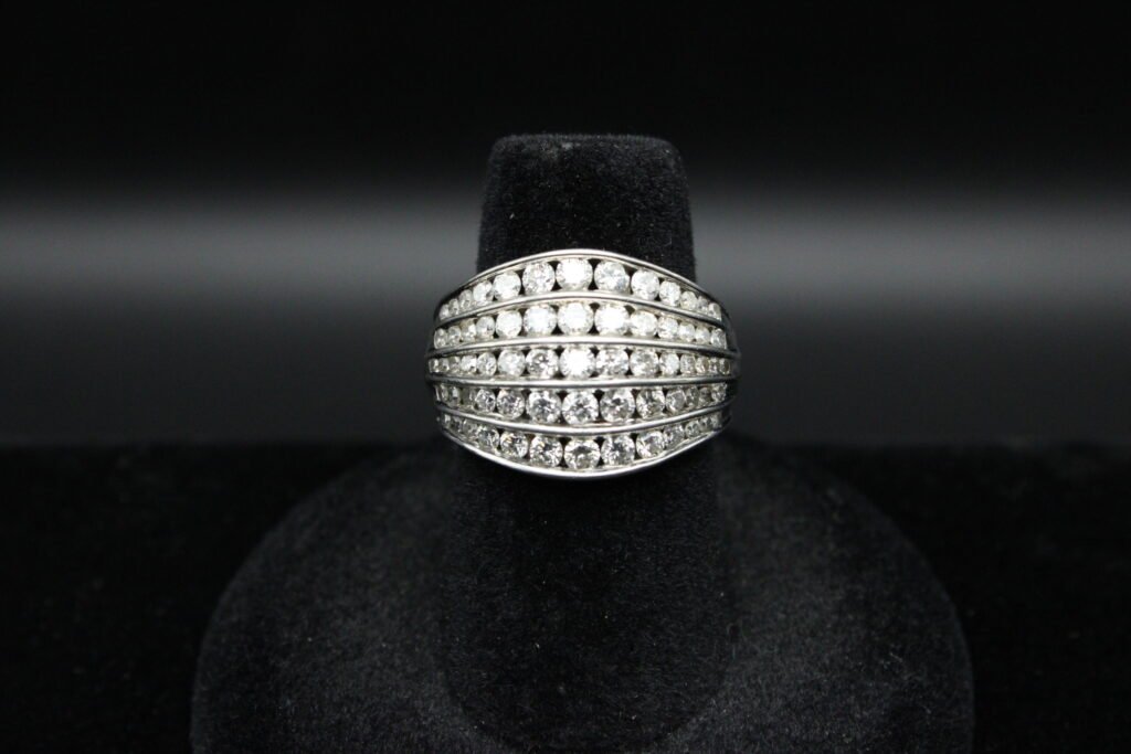 Sterling Silver Diamond Dome Ring