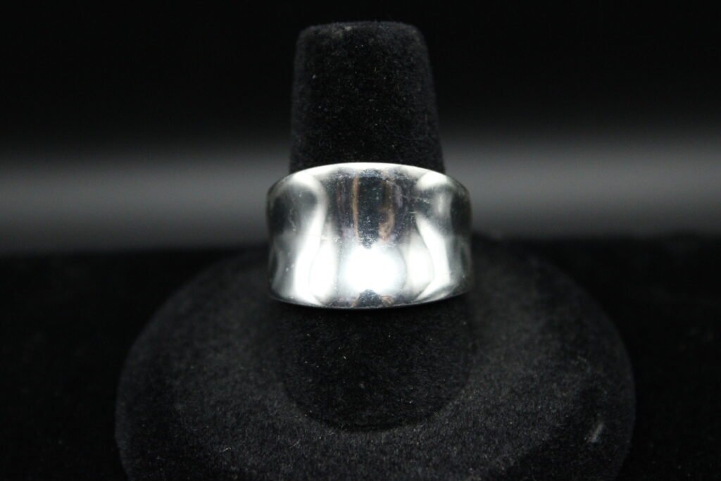 Sterling Silver Wide Concave Ring