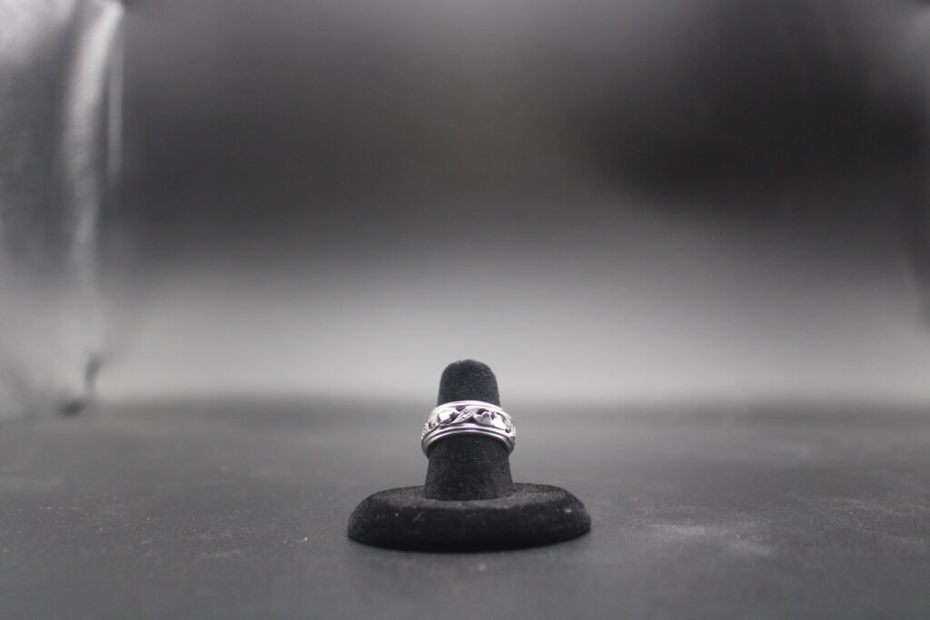 Sterling Silver Two Hearts Cutout Band Ring