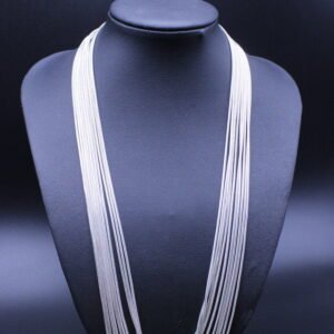 Sterling Silver 10 Strand Draped Necklace