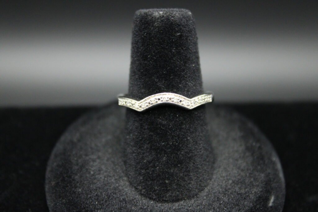 Sterling Silver Diamond Wedding Band