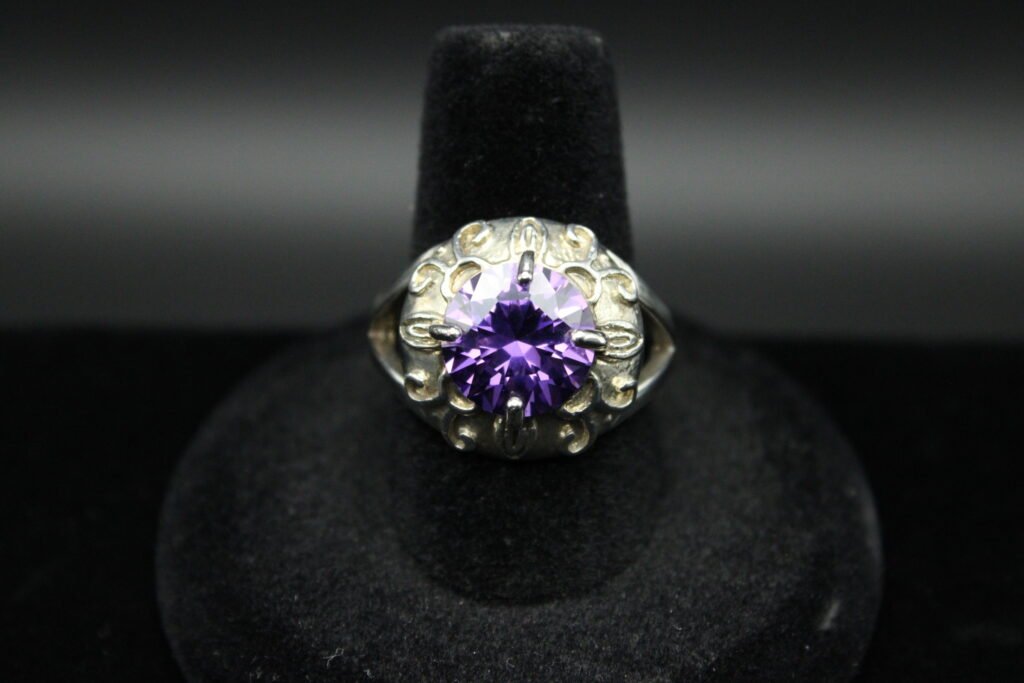Sterling Silver Purple Stone Ring