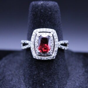 Sterling Silver Halo Ring