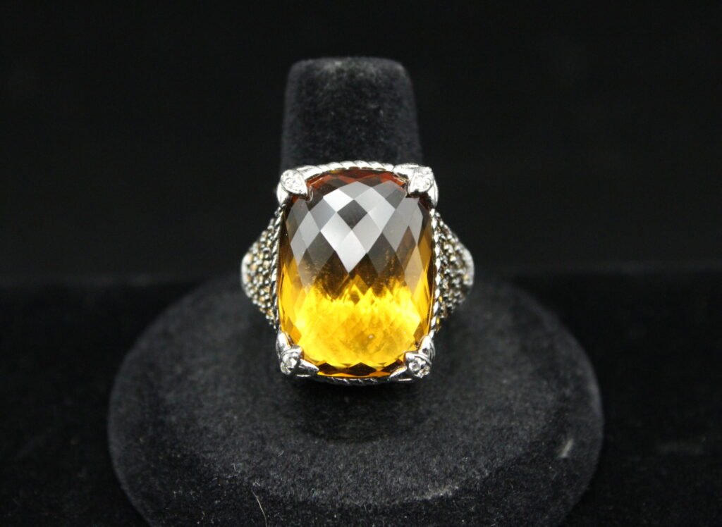 Judith Ripka Sterling Silver Citrine Ring