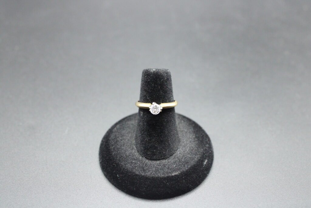 14kt Yellow Gold Solitaire Diamond Ring