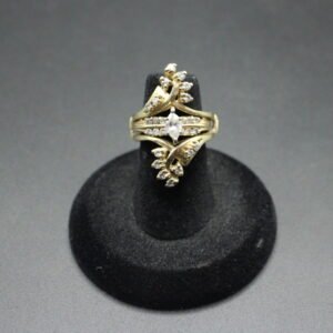 14kt Yellow Gold Marquise Cut Diamond Wedding Set