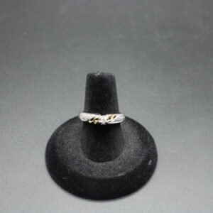 10kt White Gold Two Tone Gold Swirl Ring