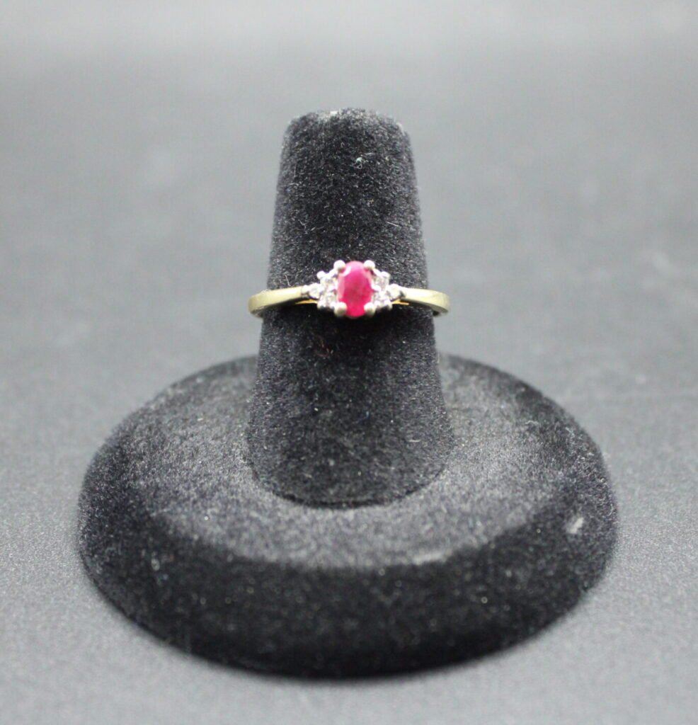 14kt Yellow Gold Ruby and Diamond Ring