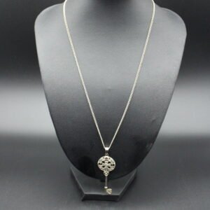 Sterling Silver Necklace and Key Pendant