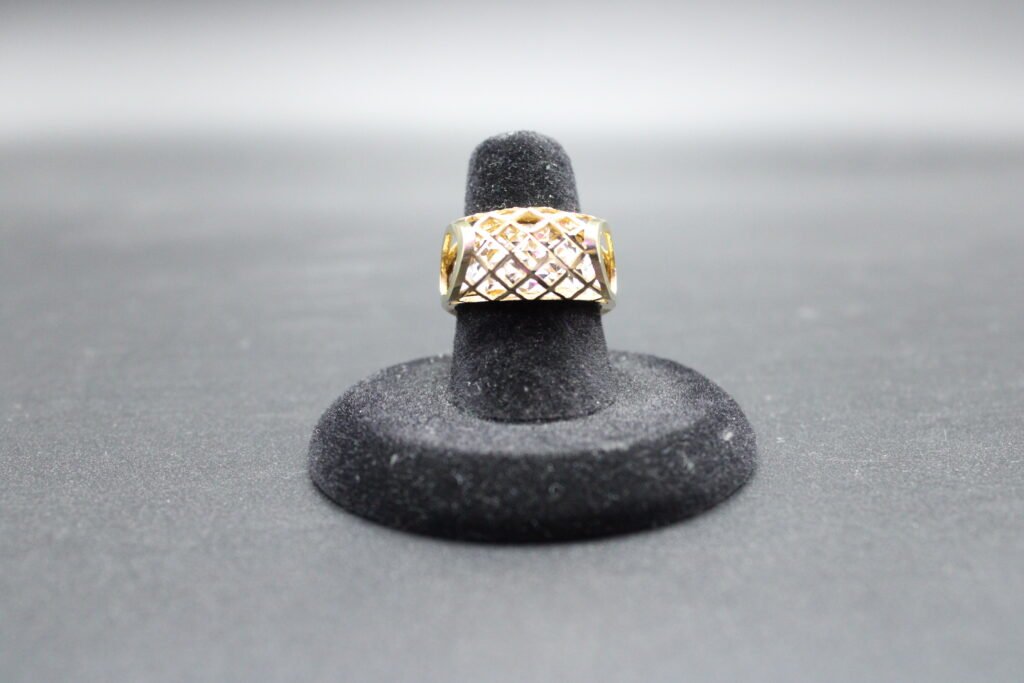 10kt Yellow Gold Two Tone Cage Ring
