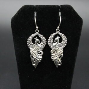 Sterling Silver Pheonix Dangle Earrings