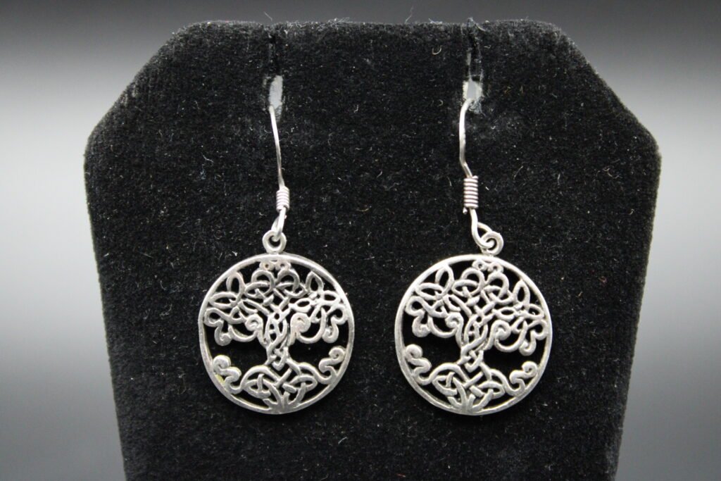 Sterling Silver Tree of Life Dangle Earrings