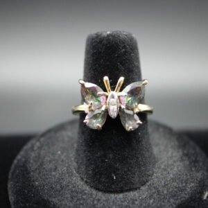 10kt Yellow Gold Topaz Butterfly Ring