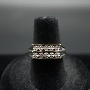 10kt Yellow Gold Two Row Diamond Ring
