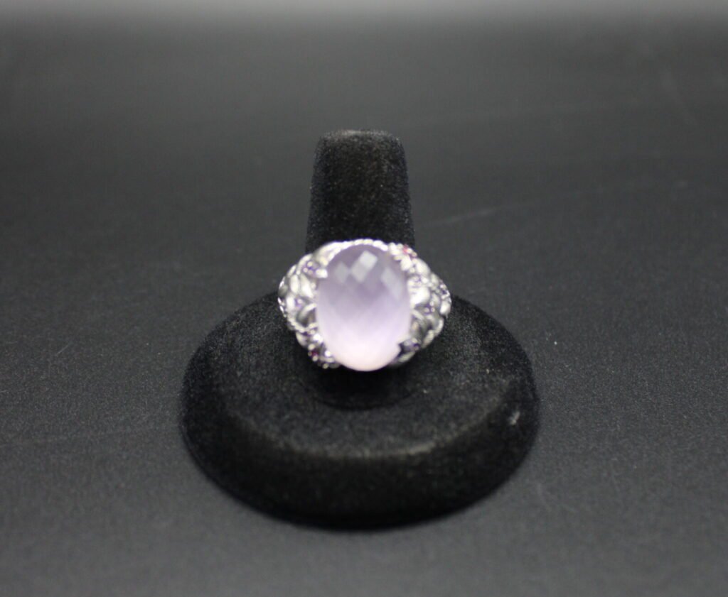 Judith Ripka Sterling Silver Amethyst Ring