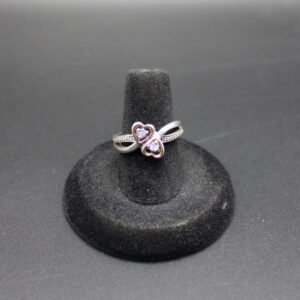 Sterling Silver Intertwined Hearts Ring