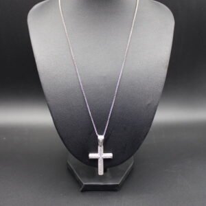 Sterling Silver Rope Chain with Cross Pendant