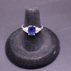 14kt White Gold Sapphire and Diamond Ring