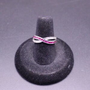 10KT White Gold Ruby Infinity Ring