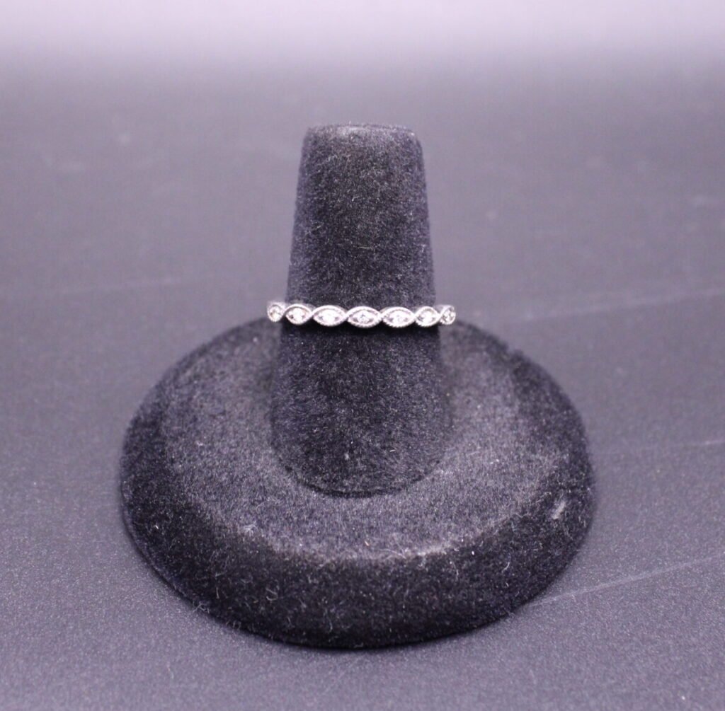 Sterling Silver Diamond Band