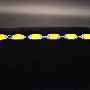 Navajo Sterling Silver and Orange Stone Bracelet