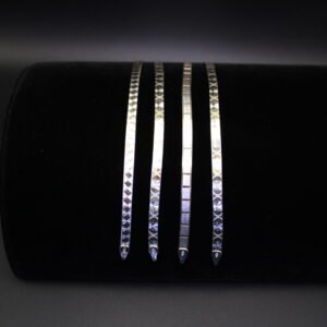 Set of Four Sterling Silver Fashion Bracelets