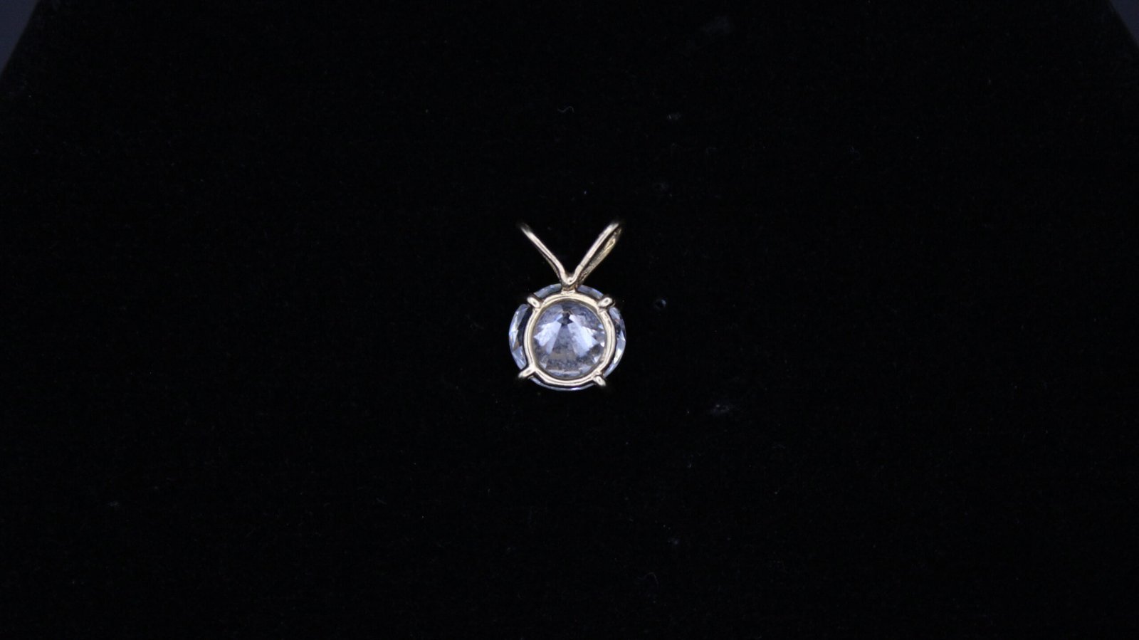 14kt Yellow Gold Solitaire Pendant 2 14kt Yellow Gold Solitaire Pendant - Image 2