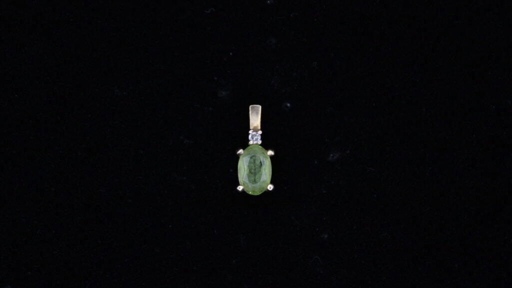 14kt Yellow Gold Green Emerald Pendant