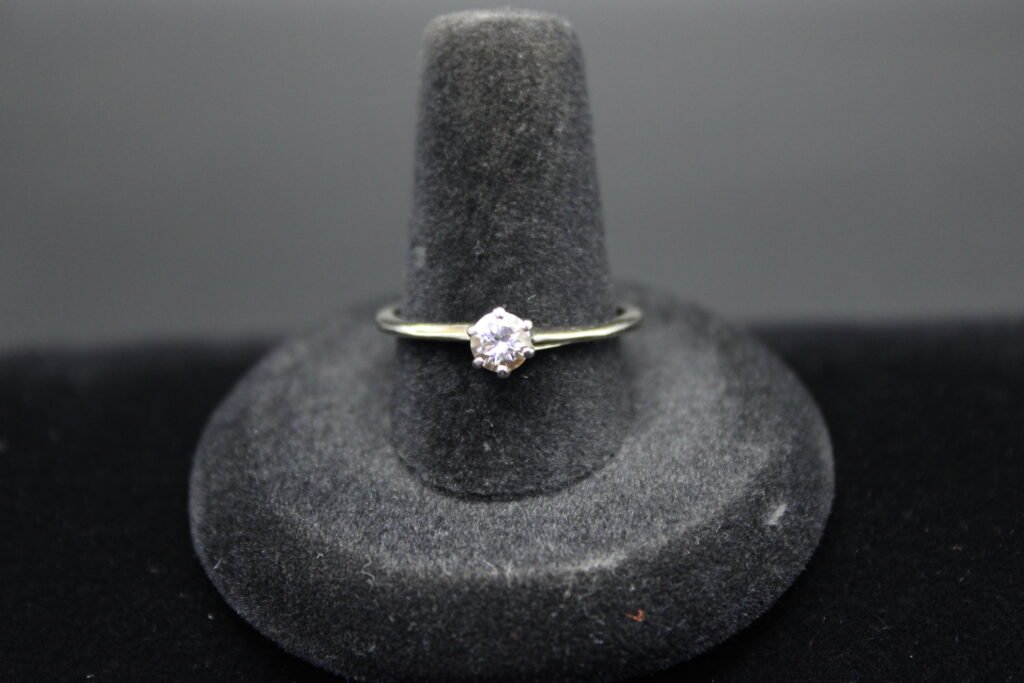 14kt White Gold Solitaire Diamond Engagement Ring
