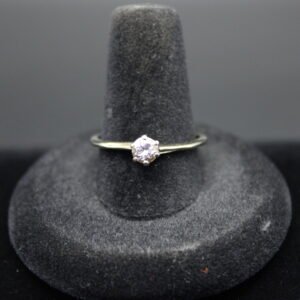 14kt White Gold Solitaire Diamond Engagement Ring