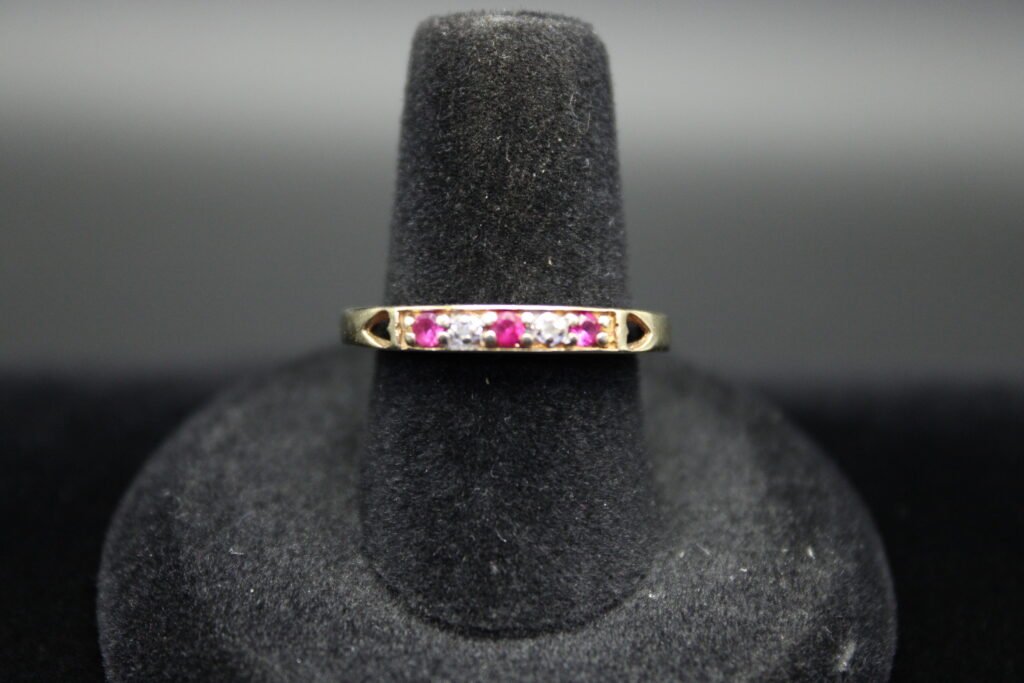 14kt Yellow Gold Ruby and Diamond Band