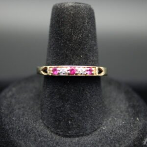 14kt Yellow Gold Ruby and Diamond Band