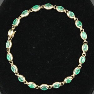 14kt Yellow Gold Oval Cut Tennis Bracelet