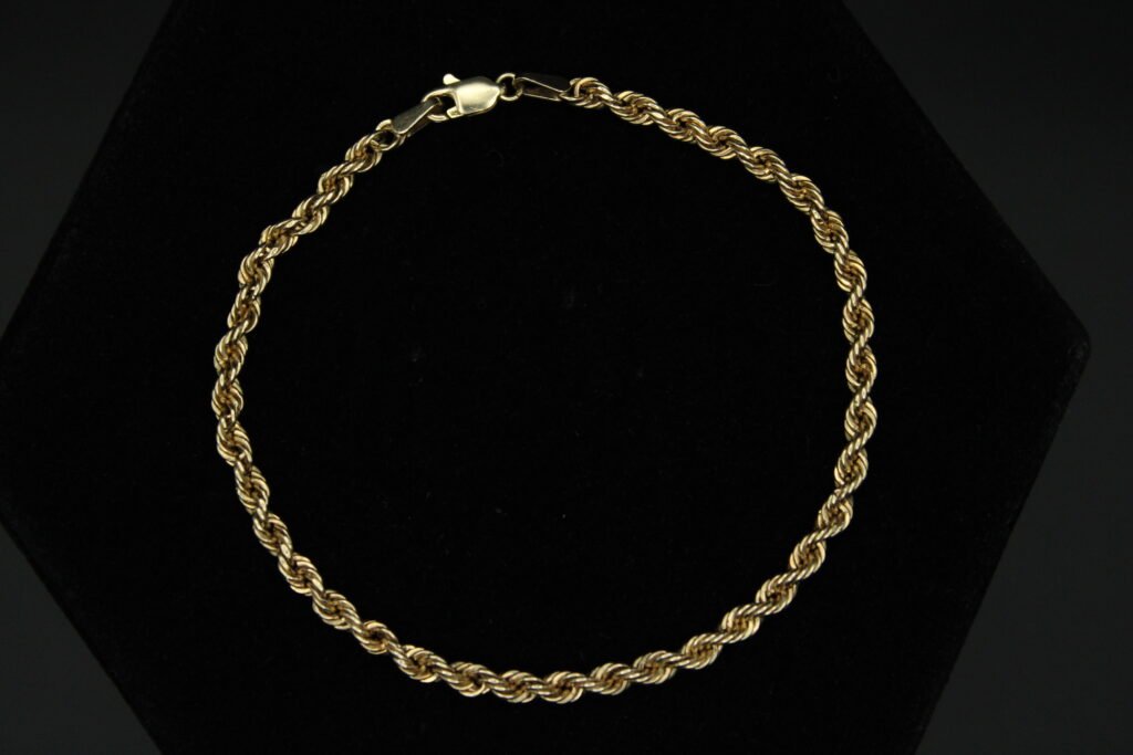 10kt Yellow Gold Rope Style Bracelet