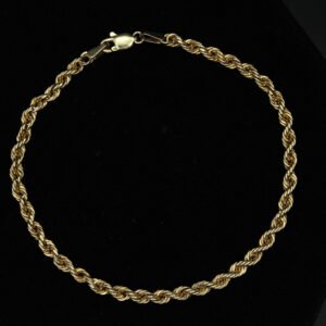 10kt Yellow Gold Rope Style Bracelet